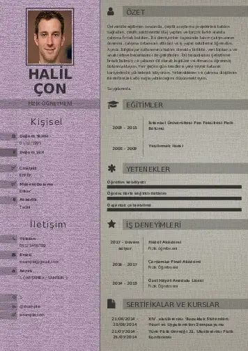 Fizik Öğretmeni CV Örnekleri cv indir